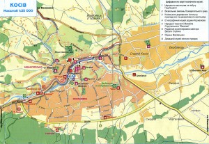 Карта музеїв міста Косів